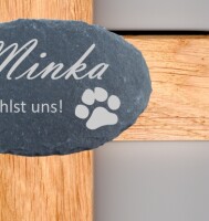 Gravur auf Schieferschild