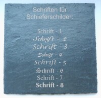 graviertes Klingel- & Namenschild aus Schiefer mit...