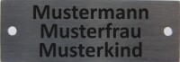 Ersatz-Namenschild für Klingelplatten verschiedener Hersteller