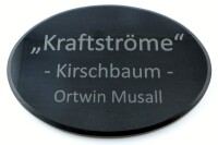 Marmorschild schwarz (Oval-XL)