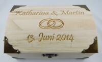 Schatzkiste groß, aus Holz, mit individueller...