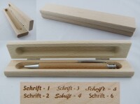 gravierter Holzkugelschreiber mit Holzetui