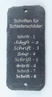 graviertes Tür- und Namenschild aus Schiefer (Oval/Größe XL)
