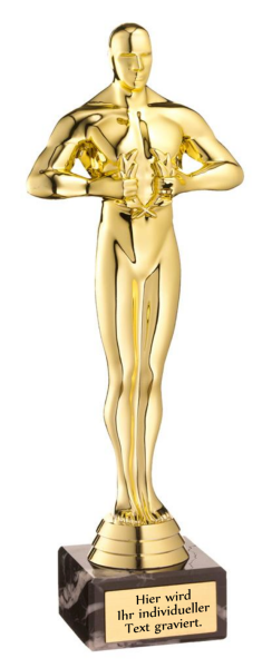 Siegerfigur mit graviertem Sockelschild