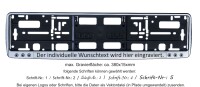 2-er Set (2 Stück) Kennzeichenrahmen mit individuell...