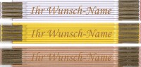 gravierter Zollstock aus Holz (2 Meter)