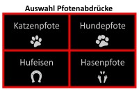 Grabkreuz für Tiere, aus 8mm Acrylglas, schwarz, mit Gravur und Erdspieß